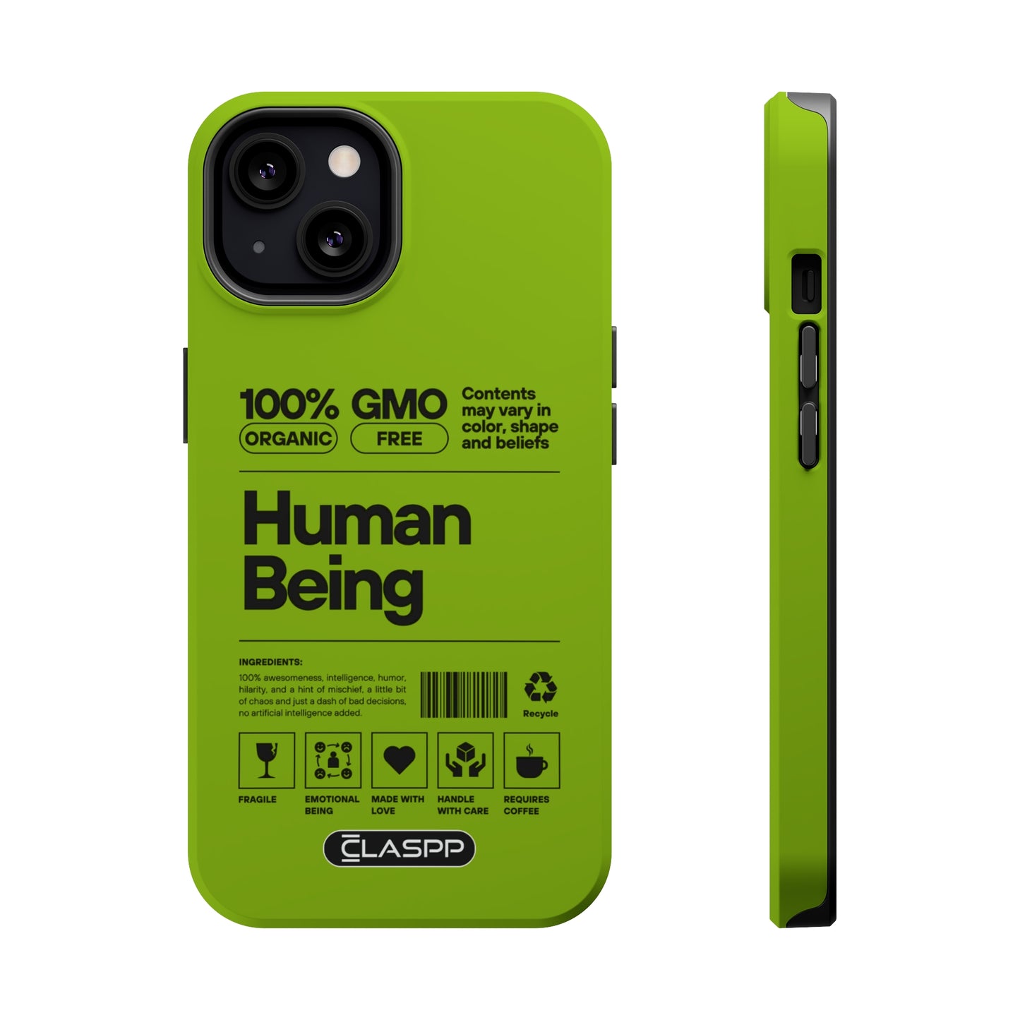 Human Being | Lime | MagSafe Dual Layer Phone Case