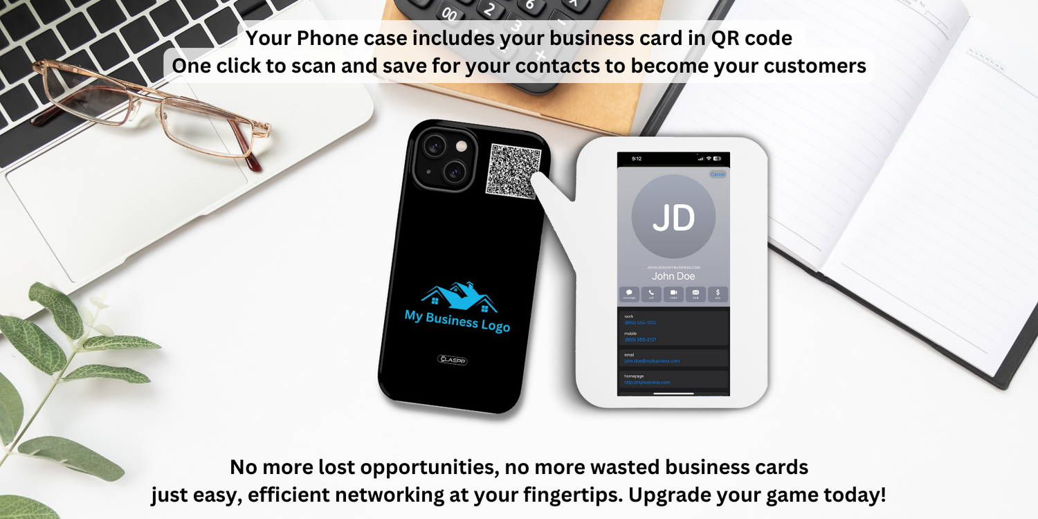 CLASPP QR business card phone cases