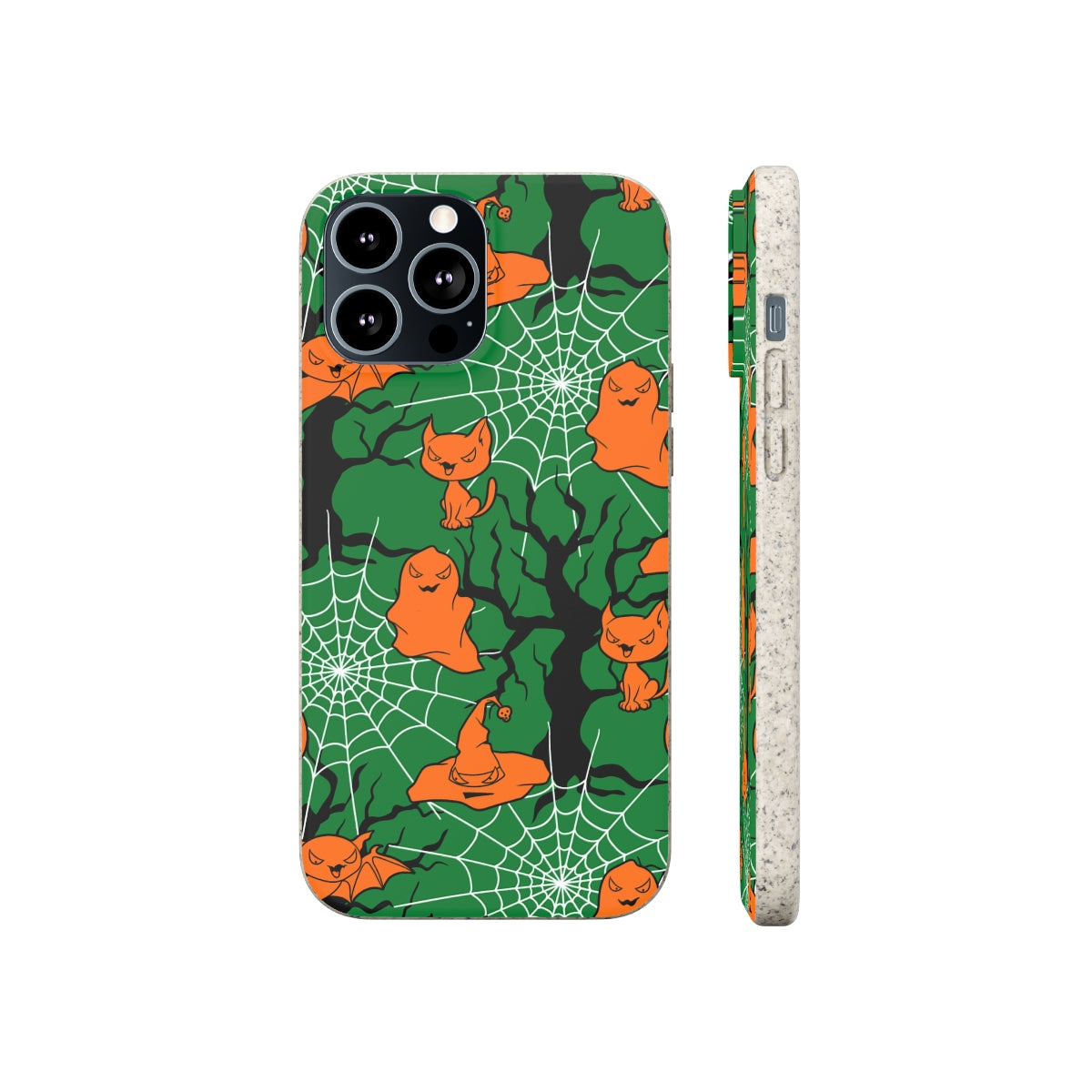 Ghostly Greetings Green | Plant-Based Biodegradable Phone Case