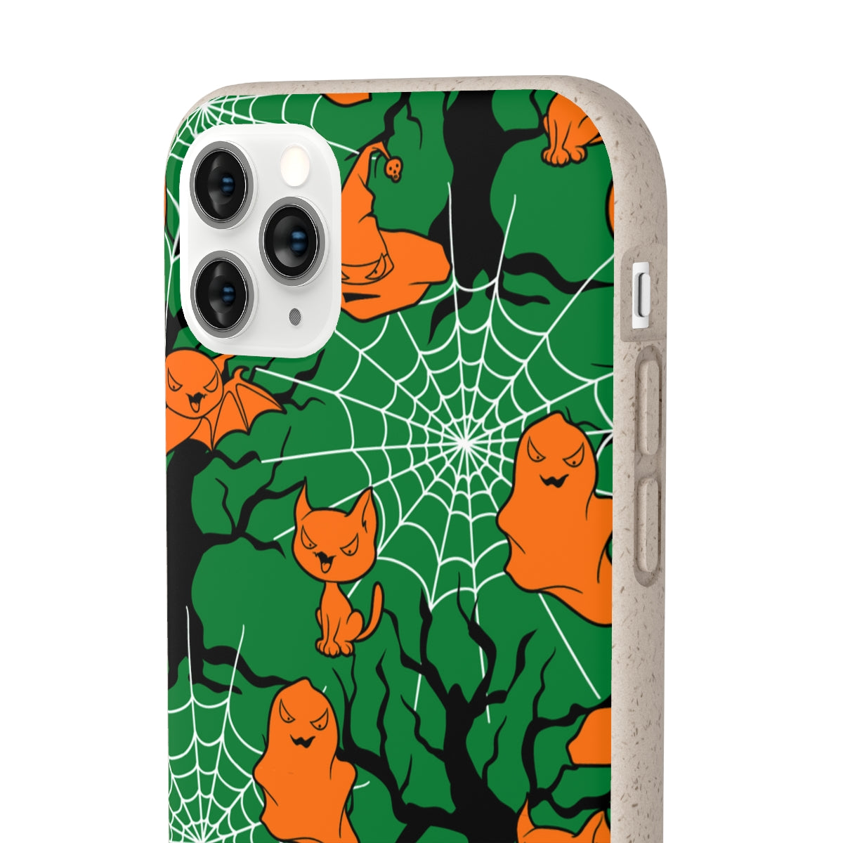 Ghostly Greetings Green | Plant-Based Biodegradable Phone Case